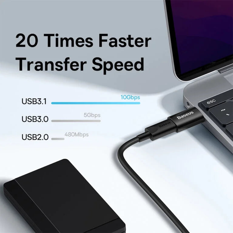 Baseus USB to Type-C Ingenuity Series Mini OTG Adaptor 3.1 Black – ZJJQ000101