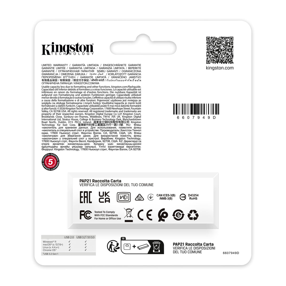 Kingston 64GB DataTraveler® Exodia S USB Flash Drive