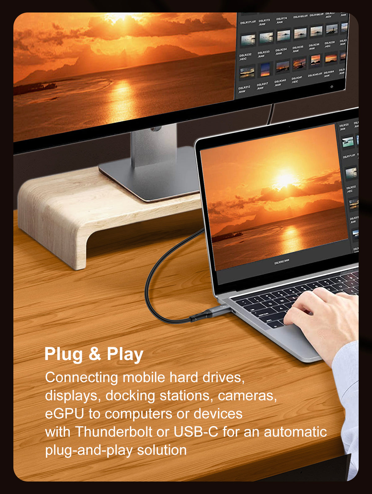LDNIO USB-C to USB-C 1 Meter 240W USB4 Full-Featured Data Cable