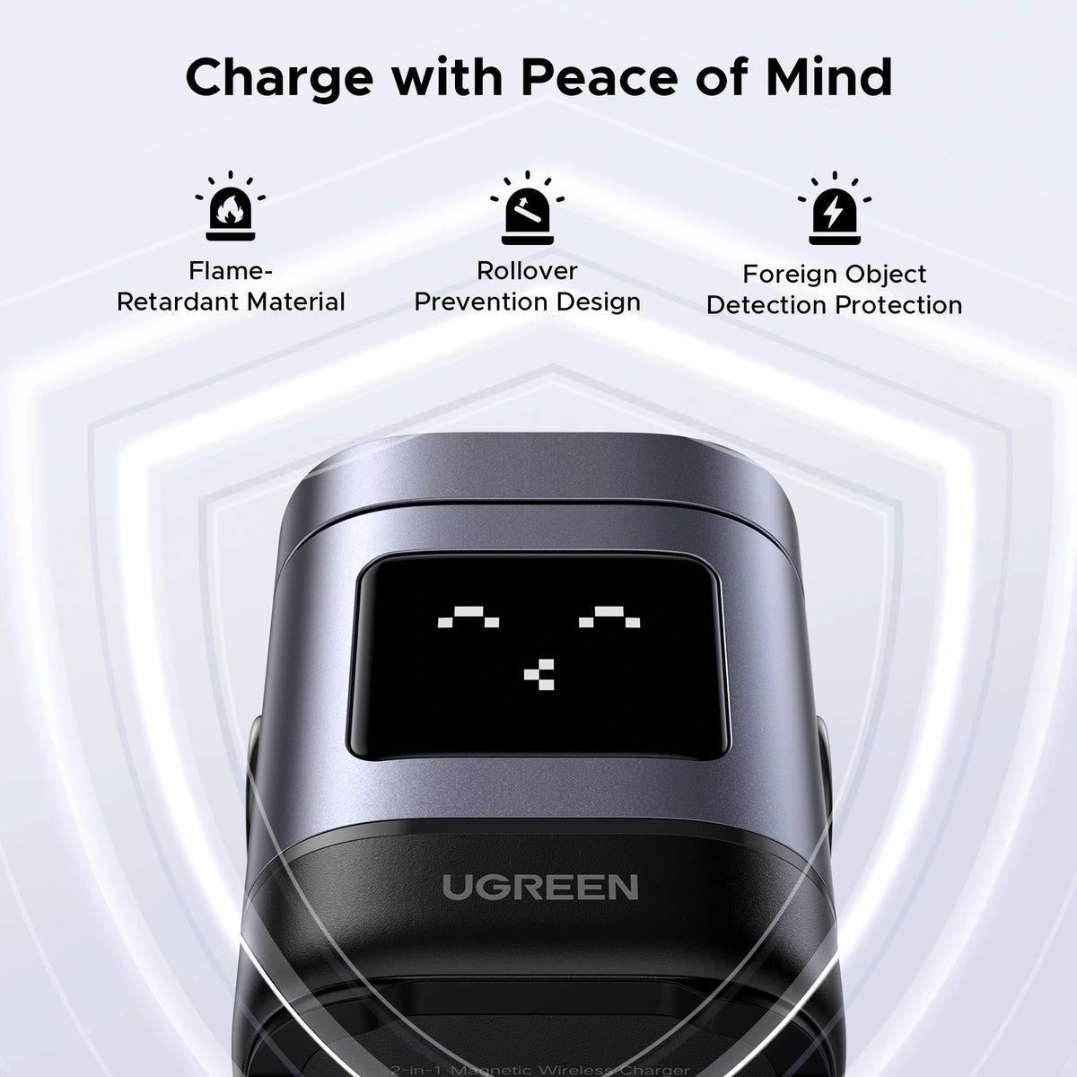 UGREEN 2-in-1 UNO Series Qi2 Magnetic Station Wireless Charger – 45775