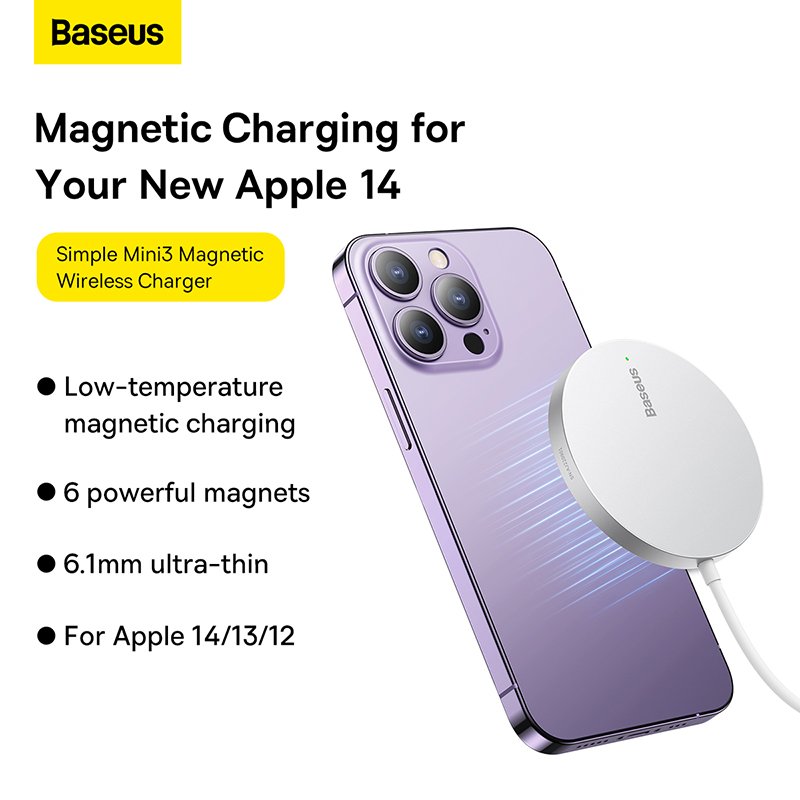 Baseus 15W Simple Mini3 Magnetic Wireless Charger