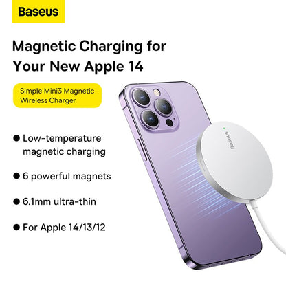 Baseus 15W Simple Mini3 Magnetic Wireless Charger