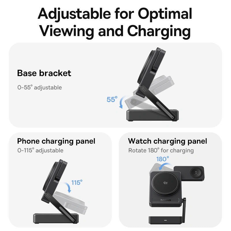 Baseus 35W PicoGo AF21 Portable 3-in-1 Qi2.2 Wireless Charger