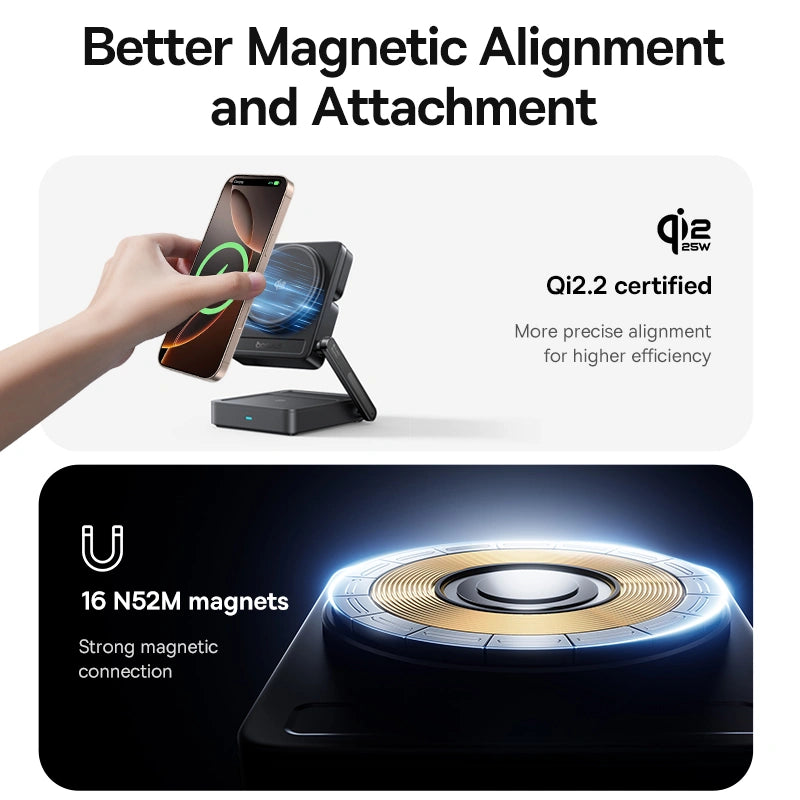Baseus 35W PicoGo AF21 Portable 3-in-1 Qi2.2 Wireless Charger