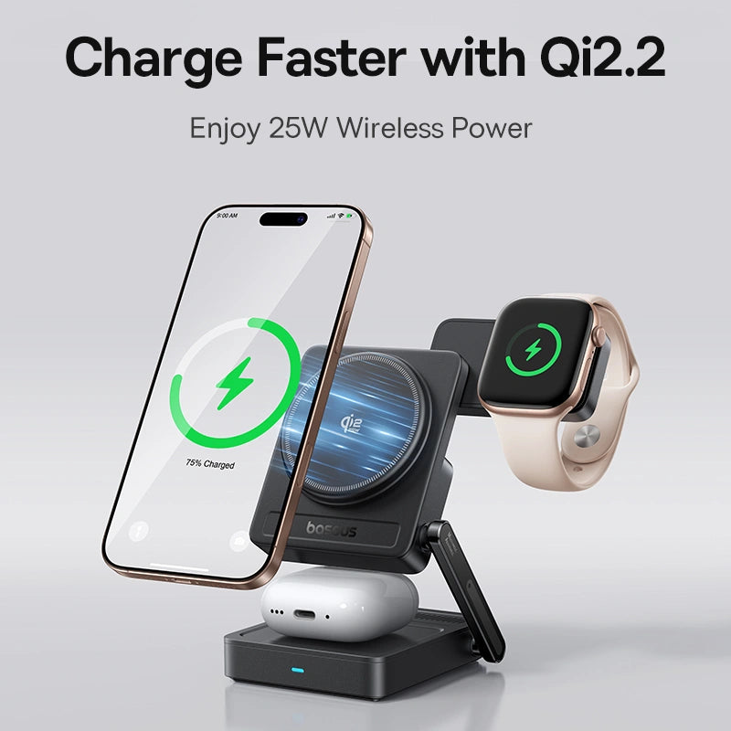 Baseus 35W PicoGo AF21 Portable 3-in-1 Qi2.2 Wireless Charger
