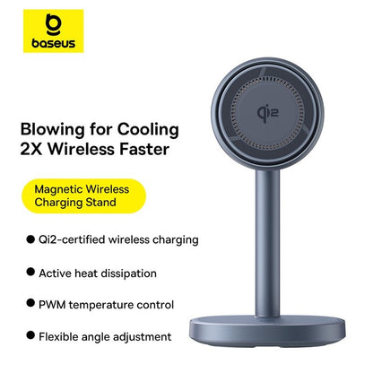 Baseus Qi2 20W Orbit 2 Pro Air-Cooled 2-in-1 Wireless Charging Stand