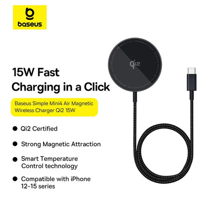 Baseus Qi2 15W Simple Mini4 Air Magnetic Wireless Charger