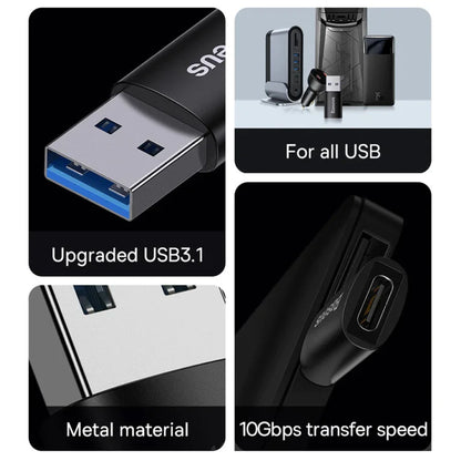 Baseus USB to Type-C Ingenuity Series Mini OTG Adaptor 3.1 Black – ZJJQ000101