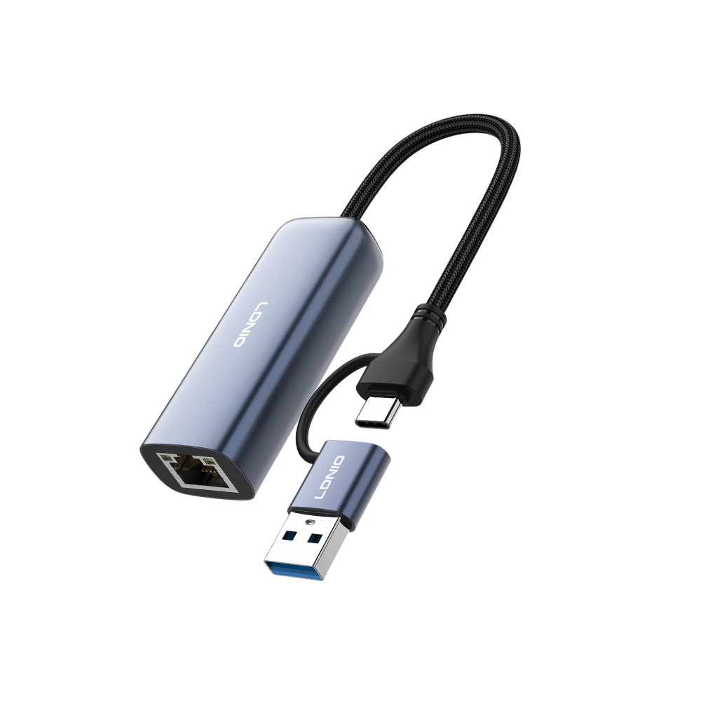 LDNIO RJ45 Gigabit Ethernet Adapter USB + C