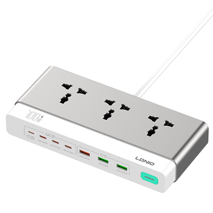 LDNIO 3 Ports 100W GaN 10-in-1 Charging Station - SC3