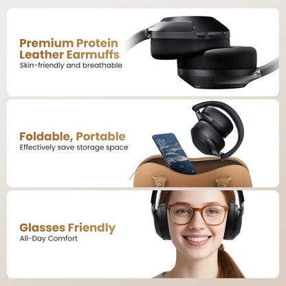 Haylou S40 360° Spatial Audio ANC Headphones – Black