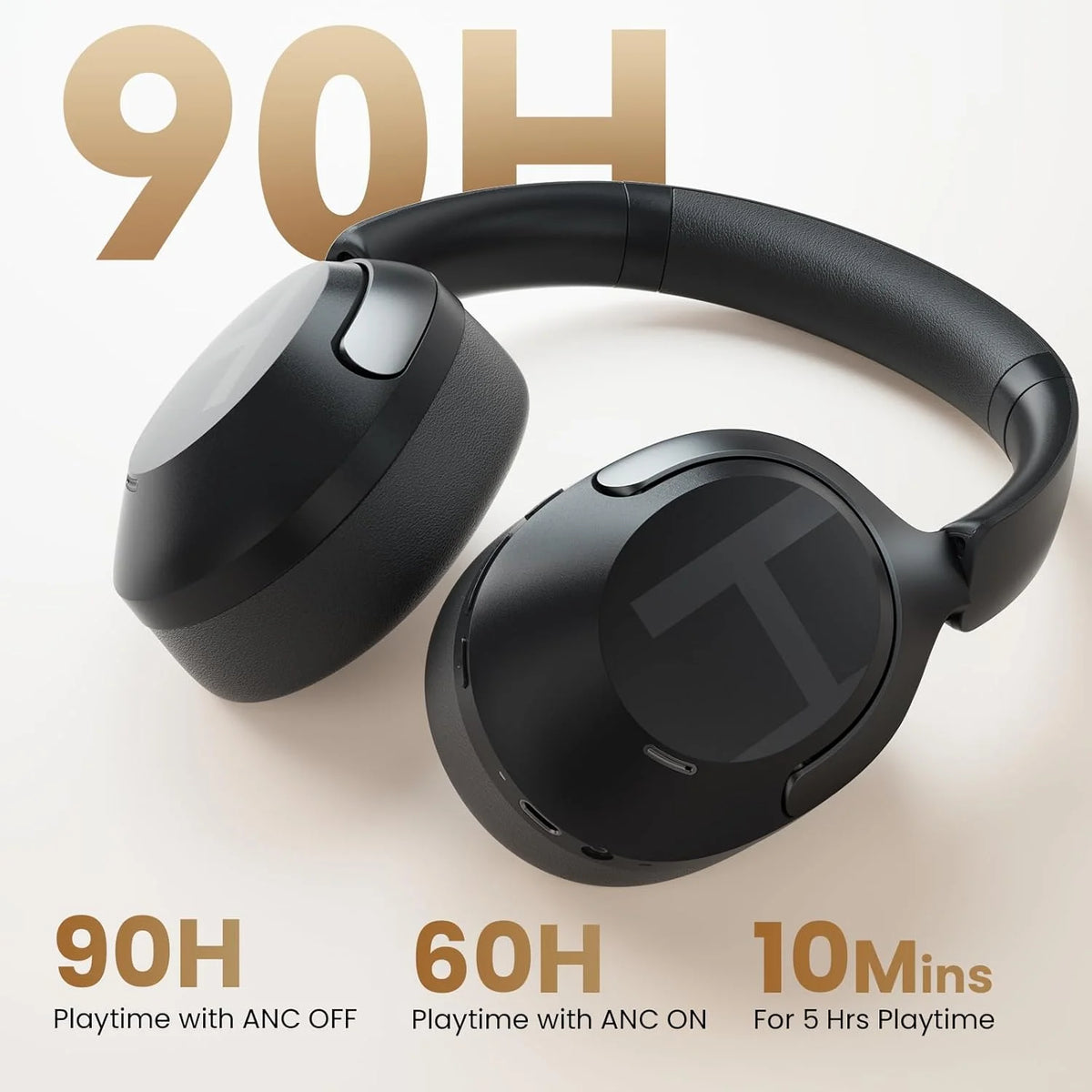 Haylou S40 360° Spatial Audio ANC Headphones – Black