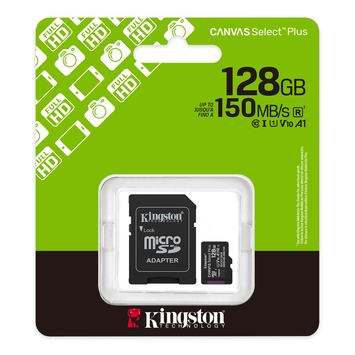 Kingston 128GB Canvas Select Plus Class10 Micro SD Card
