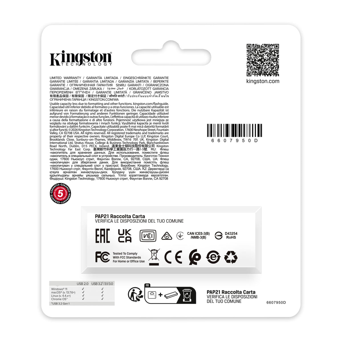 Kingston 128GB DataTraveler® Exodia S USB Flash Drive