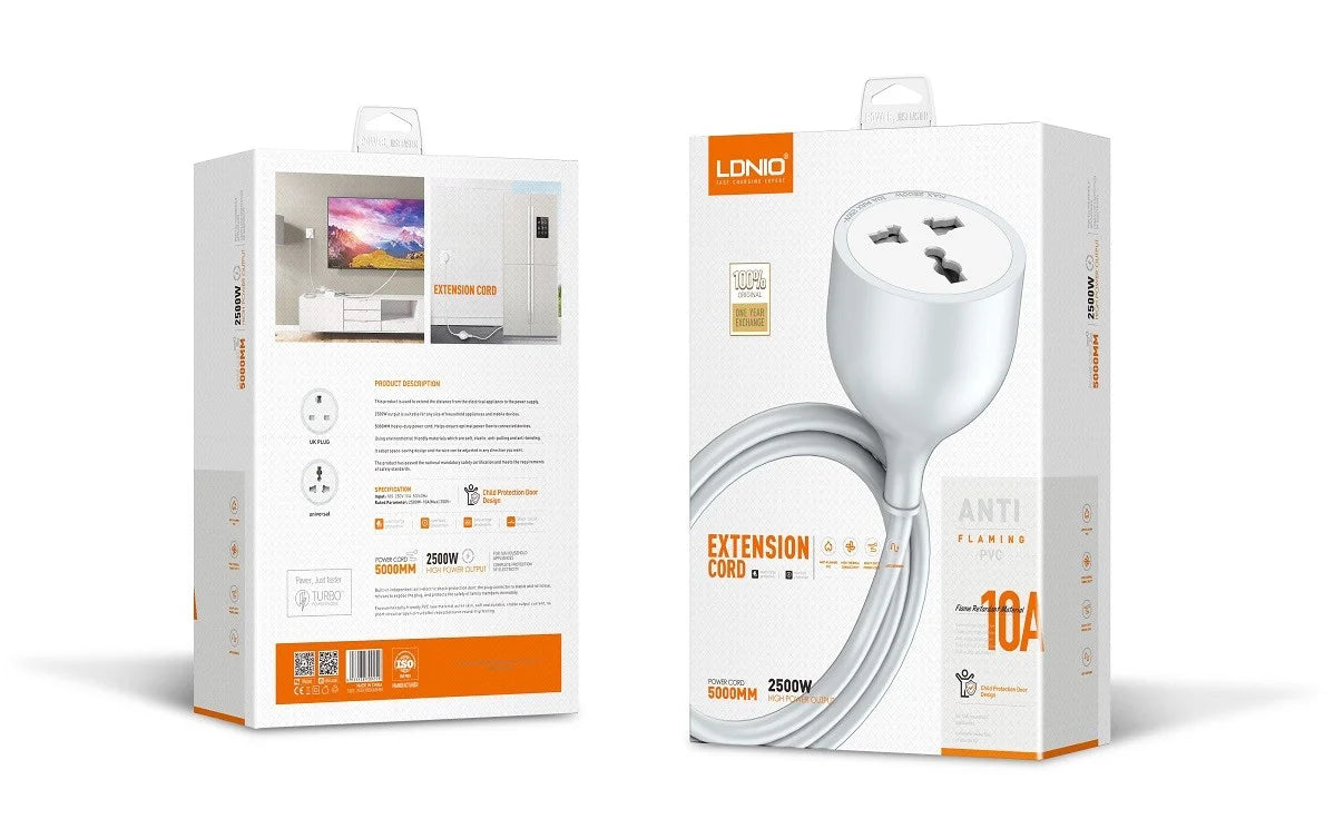 LDNIO Universal Outlet 5 Meter Extension Power Cord - SC1017
