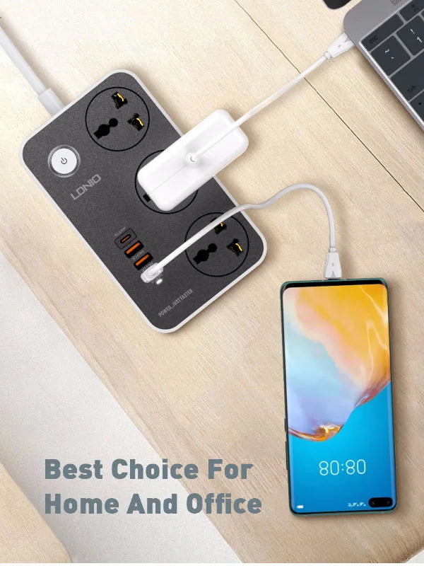 LDNIO 3 Ports Universal Extension Power Cord - SC3412