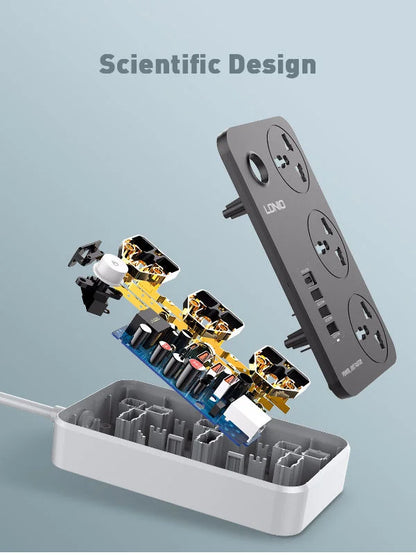 LDNIO 3 Ports Universal Extension Power Cord - SC3412