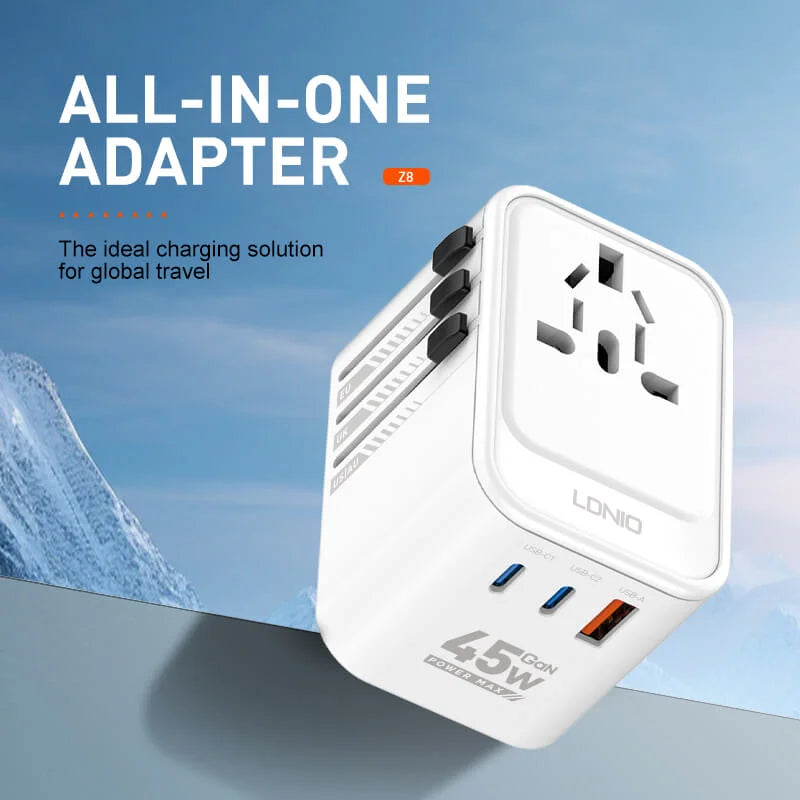 LDNIO 45W GaN Universal Travel Adapter - Z8