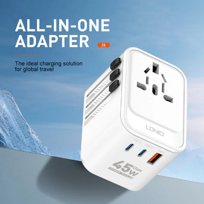 LDNIO 45W GaN Universal Travel Adapter - Z8