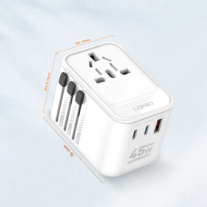 LDNIO 45W GaN Universal Travel Adapter - Z8