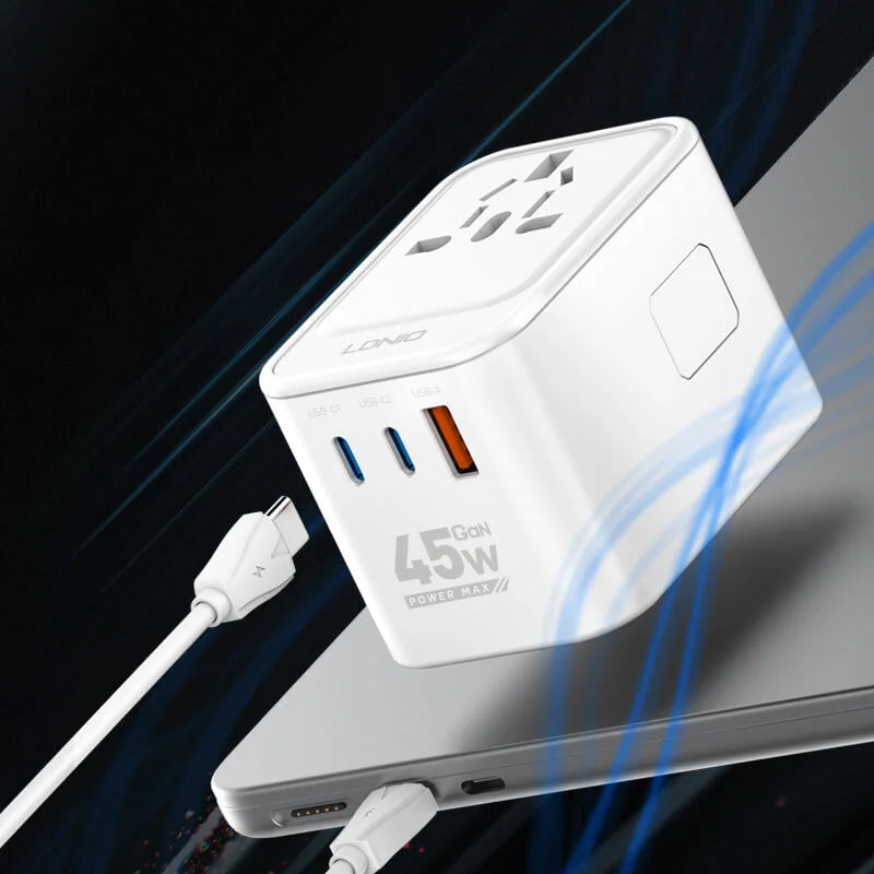 LDNIO 45W GaN Universal Travel Adapter - Z8