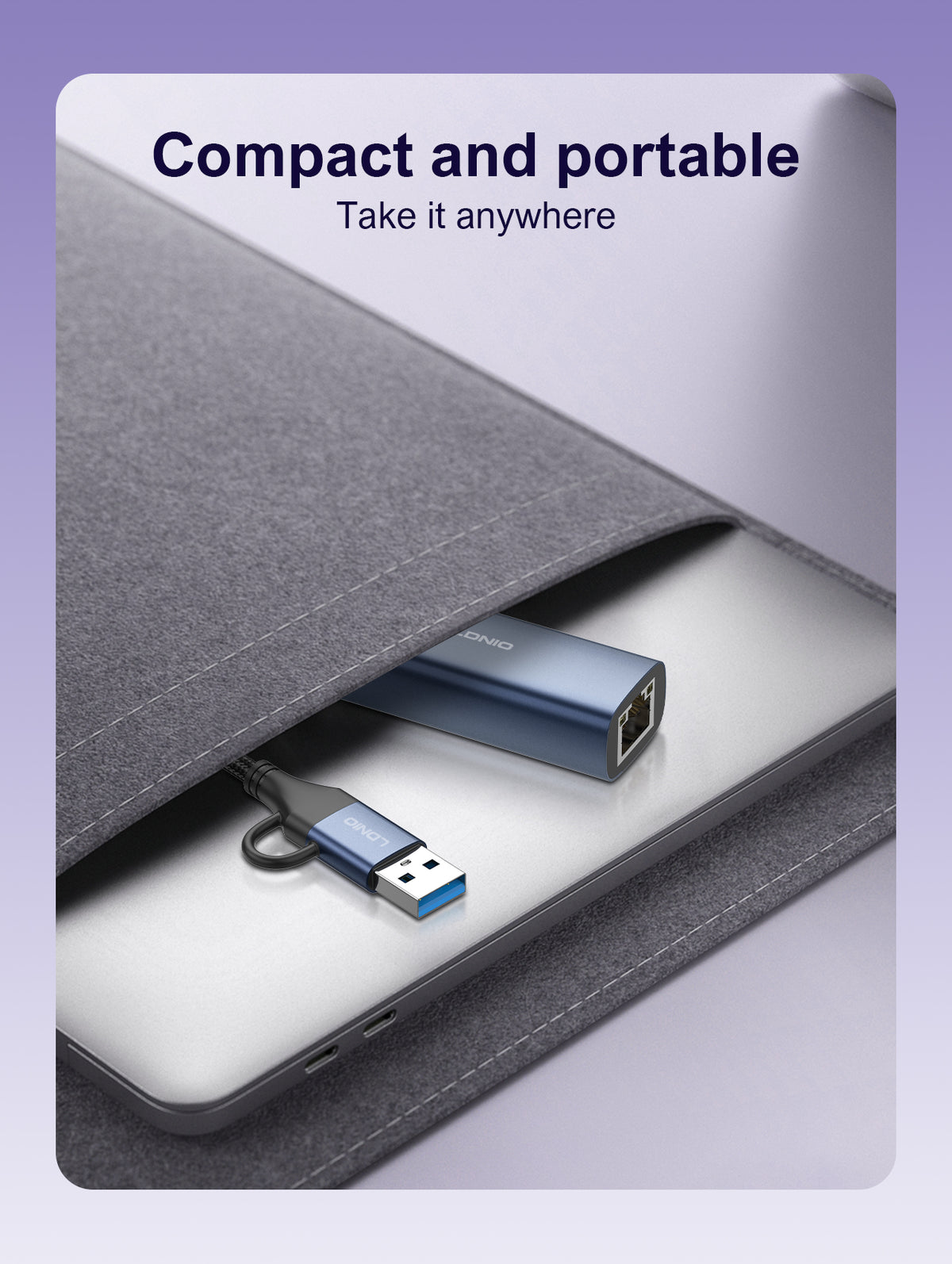 LDNIO RJ45 Gigabit Ethernet Adapter USB + C