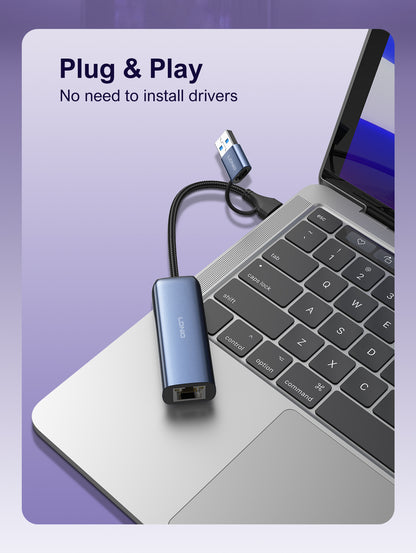 LDNIO RJ45 Gigabit Ethernet Adapter USB + C