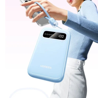 UGREEN 10000mAh 20W Two-way Fast Charging Power Bank with Type-C to Type-C Cable – 45423B