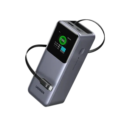 UGREEN 20000mAh 165W Power Bank with Retractable Cable – 55987B