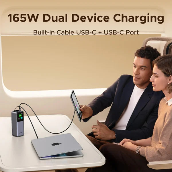 UGREEN 20000mAh 165W Power Bank with Retractable Cable – 55987B