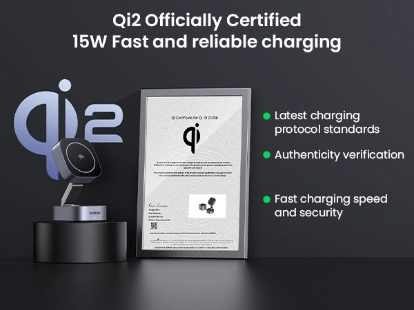 UGREEN 15W 2-in-1 Qi2 Magnetic Wireless Charger – 35316