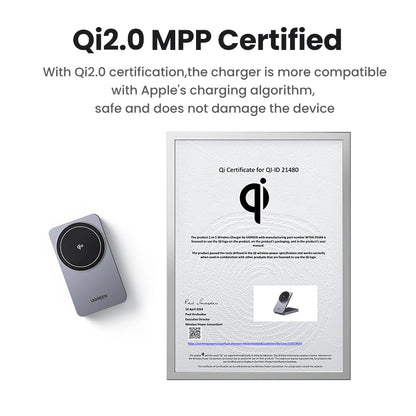 UGREEN 2-in-1 Qi2 Magnetic Wireless Charger – 45023