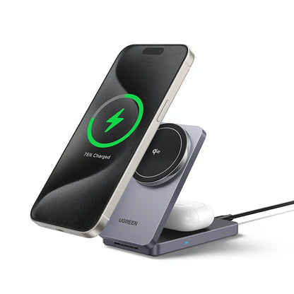 UGREEN 2-in-1 Qi2 Magnetic Wireless Charger – 45023