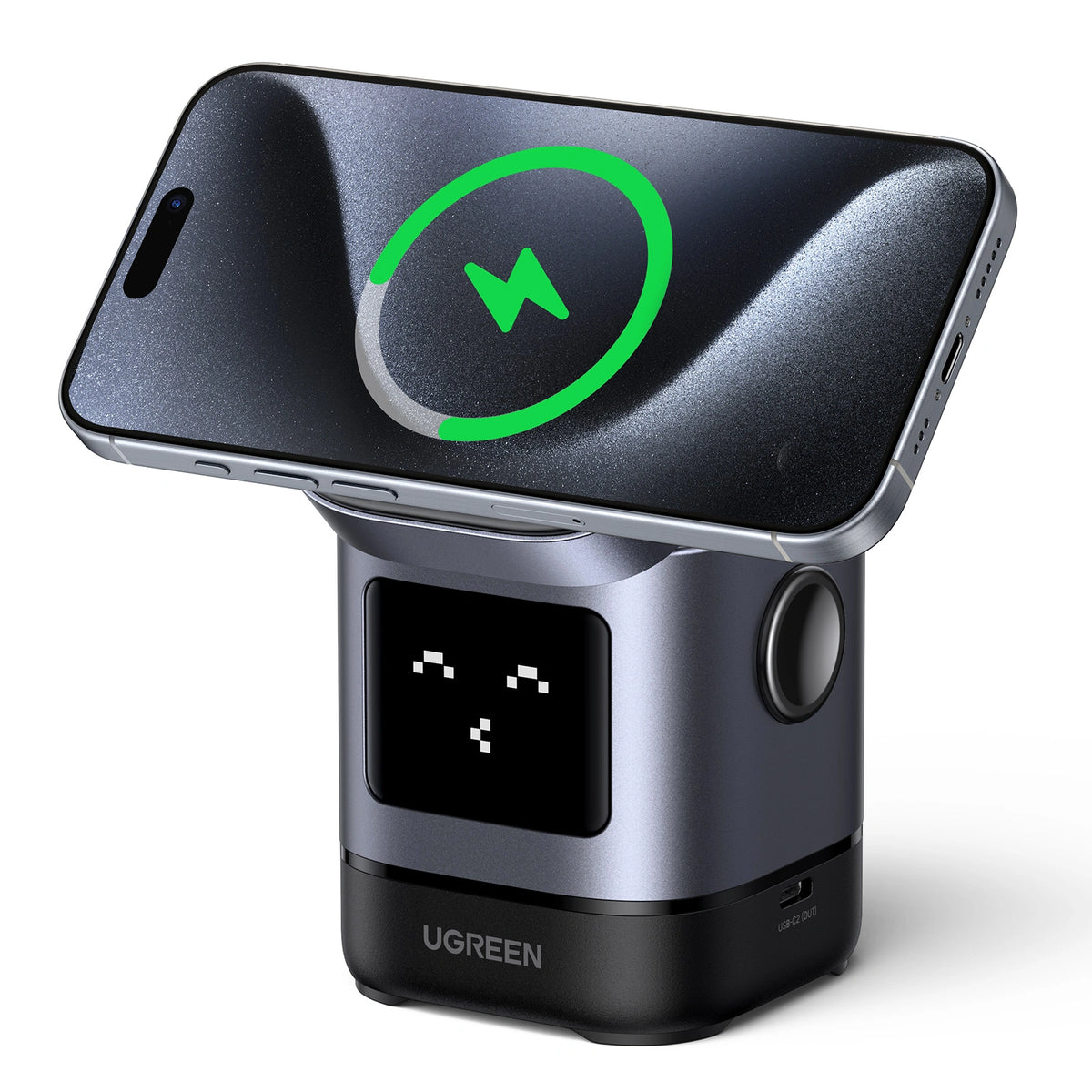 UGREEN 2-in-1 UNO Series Qi2 Magnetic Station Wireless Charger – 45775