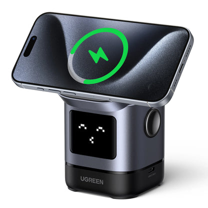 UGREEN 2-in-1 UNO Series Qi2 Magnetic Station Wireless Charger – 45775