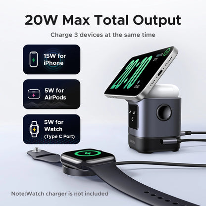 UGREEN 2-in-1 UNO Series Qi2 Magnetic Station Wireless Charger – 45775