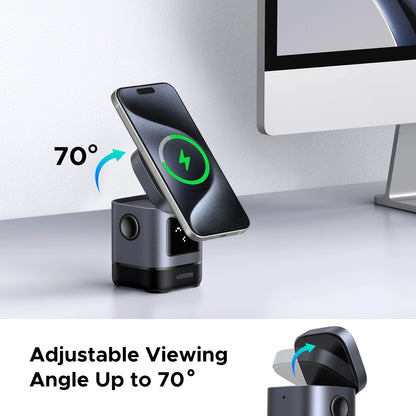 UGREEN 2-in-1 UNO Series Qi2 Magnetic Station Wireless Charger – 45775
