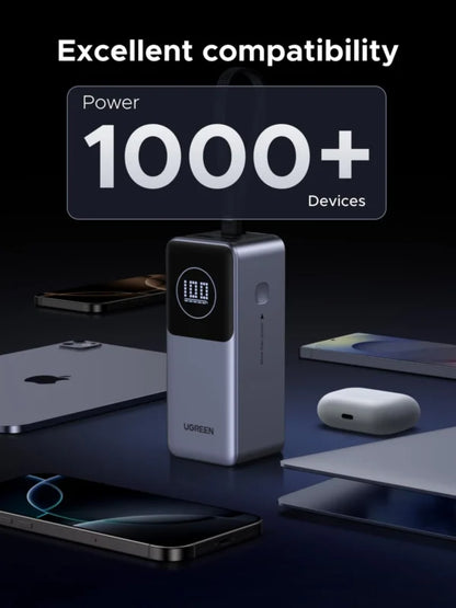 UGREEN 20000mAh 130W Nexode Smart Display Power Bank with Built-in Cable – 55365B