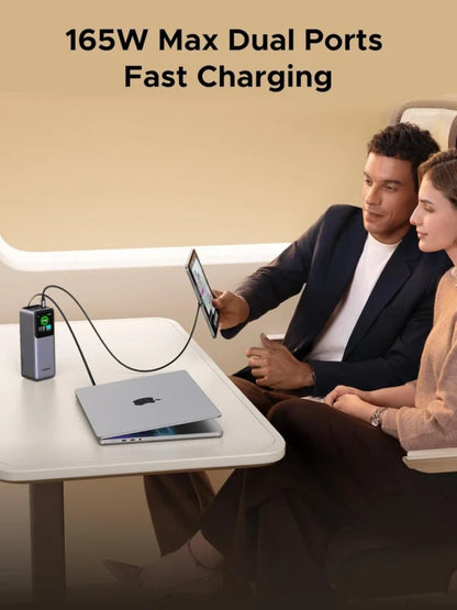UGREEN 20000mAh 165W Nexode Smart Display Power Bank with Retractable Cable (CCC version) – 95670B
