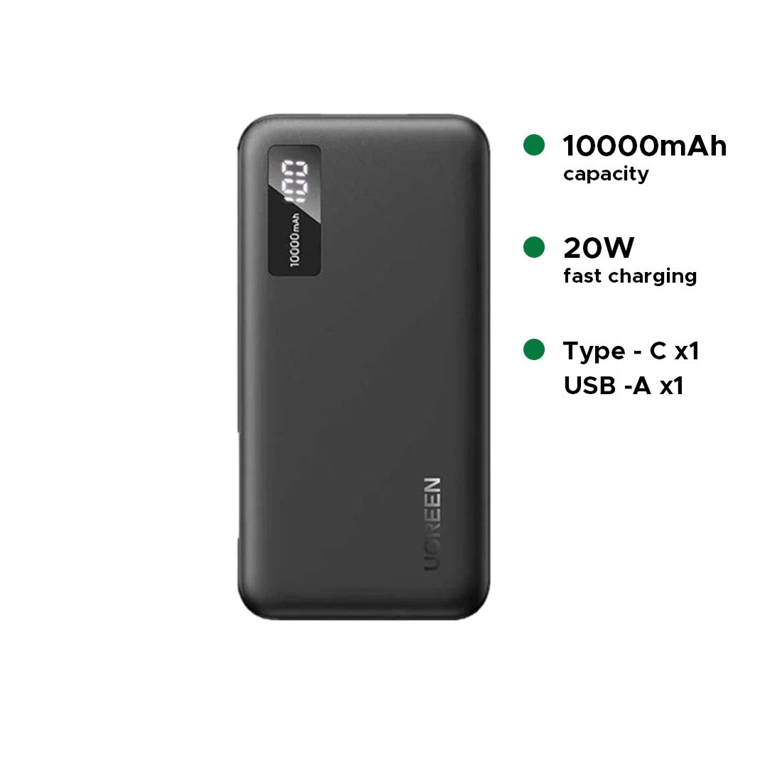 UGREEN 10000mAh 20W Two-way Fast Charging Power Bank – 25742