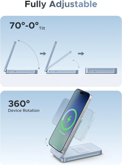 UGREEN 25W Qi2 MagFlow 2-in-1 Magnetic Wireless Charger – 55963