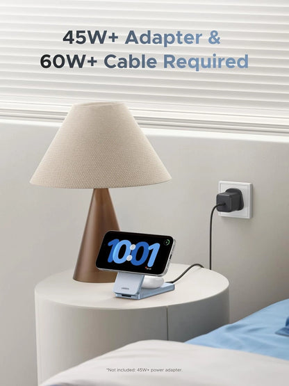 UGREEN 25W Qi2 MagFlow 2-in-1 Magnetic Wireless Charger – 55963