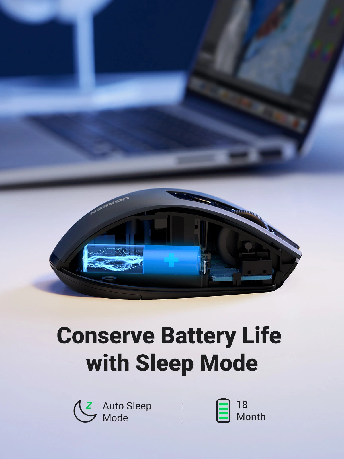UGREEN Ergonomic 4000DPI 2.4GHz Wireless Mouse