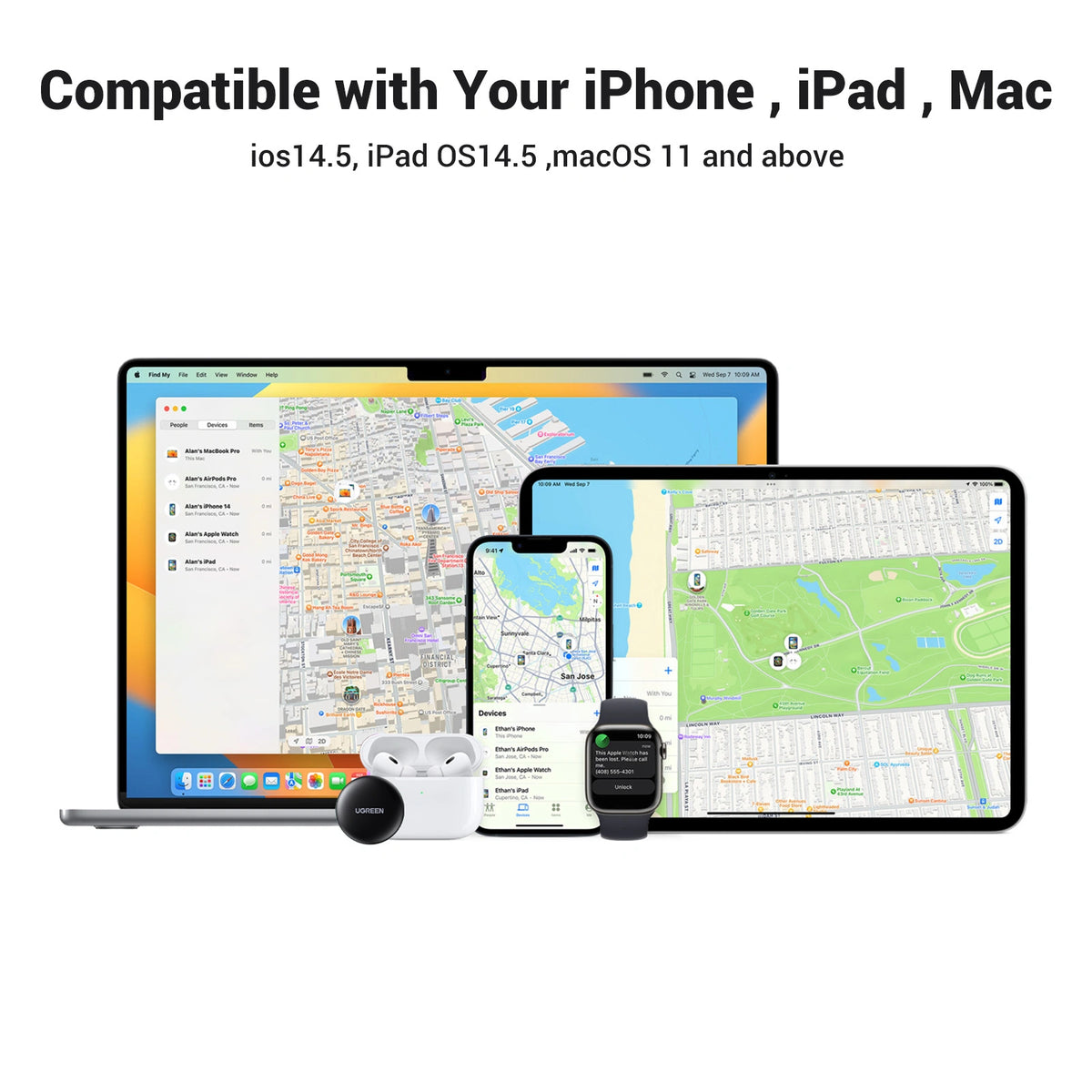 UGREEN Smart Bluetooth Finder for Apple – 60387