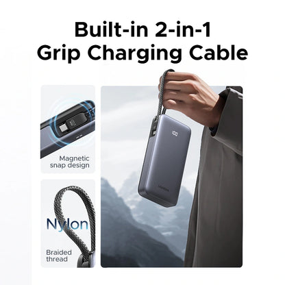 UGREEN 20000mAh 45W Power Bank with Built-in Cable – 55988B