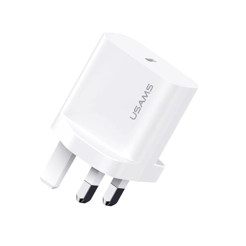 USAMS 20W TYPE-C PD Fast Charger CC227 T65 (UK)