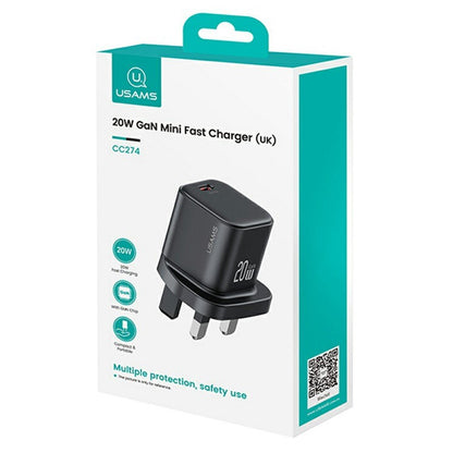 USAMS 20W GaN Mini Fast Charger (UK) – JC Series CC274