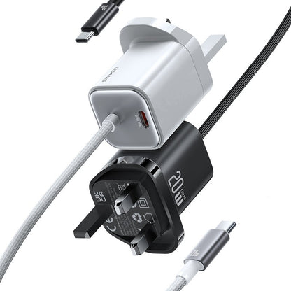USAMS 20W GaN Mini 2C Dual-port Fast Charger With Type-C Cable (UK) – JC Series