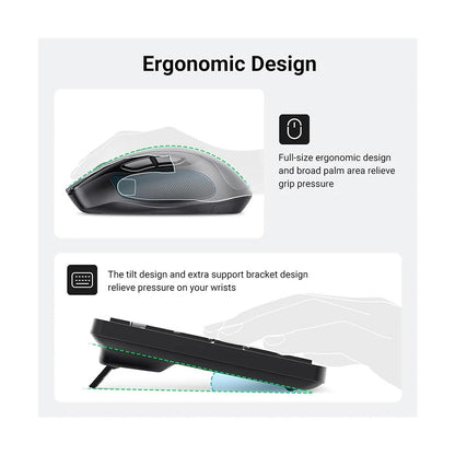 Ugreen Wireless Keyboard and Mouse Combo – 35740