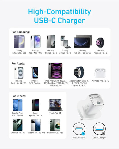 Anker 25W USB-C Compact Charger – Black